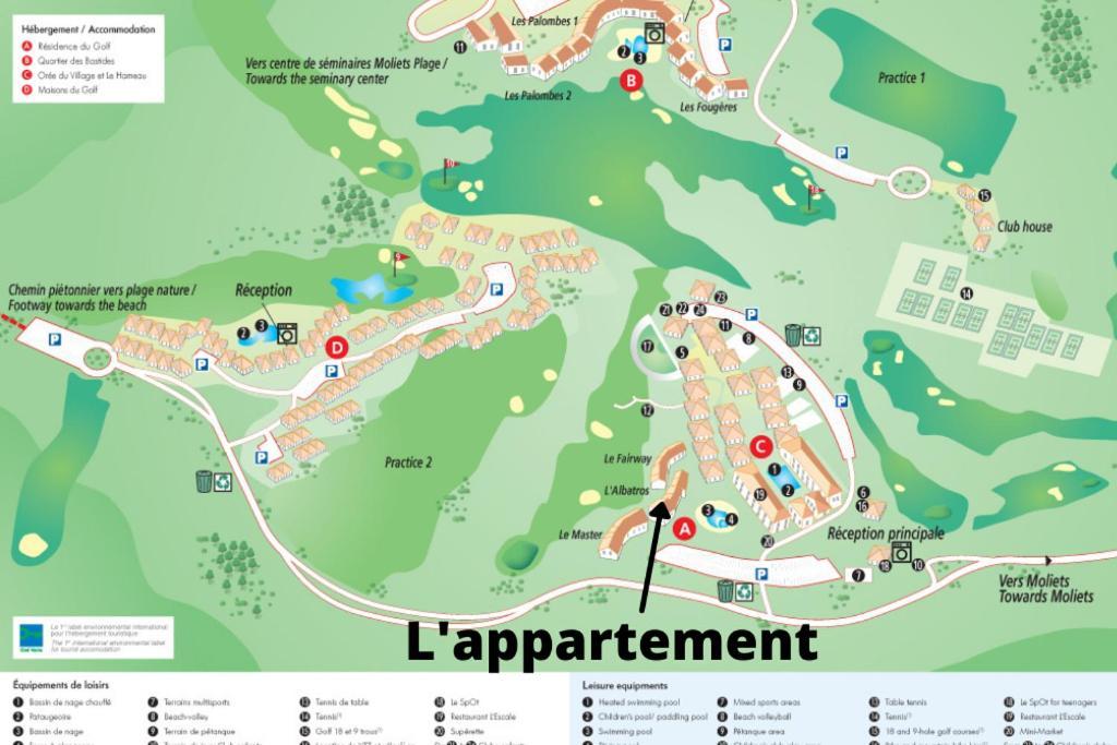 L'Appart Vue Golf Piscines Nature Ocean A Moliets Leilighet Eksteriør bilde
